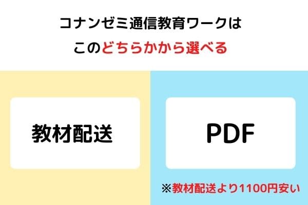 名探偵コナンゼミ通信教育ワークのPDF受講は教材配送よりも１１００円も安い